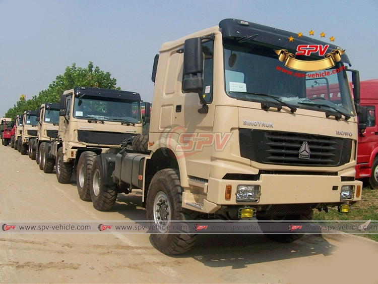 Sinotruk 6X6 Towing Tractor - Right Front Side View